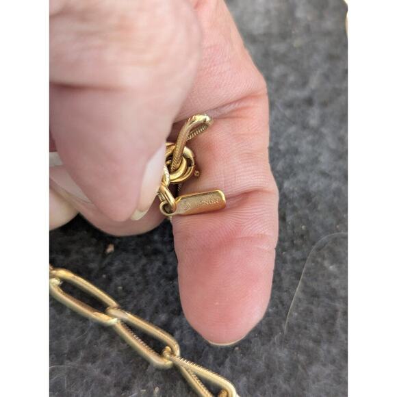 Monet Vintage Necklace Twisted Link Wire 54" Signed Gold Tone - Picture 2 of 5